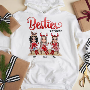 Besties Forever, Personalized Besties Shirts, Christmas Gift For Best Friends - Shirts - GoDuckee