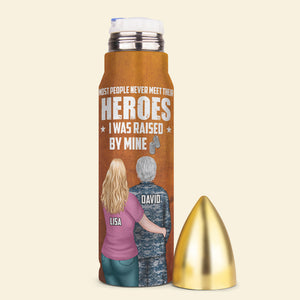 Personalized Veteran Dad Tumbler Cup Father And Daughter I'm So Proud To Call You My Dad - Water Bottles - GoDuckee