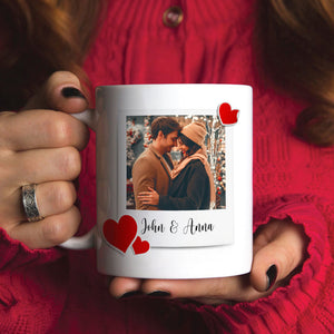Couple Together Moment, Personalized White Mug - Upload Image - Coffee Mug - GoDuckee