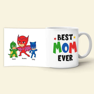 Mom and Kids Personalized Coffee Mug Mother's Day Gift DR-WHM-01QHQN300323 - Coffee Mug - GoDuckee