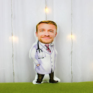 Custom Face Pillow, Love Family, Doctor In White Blouse - Pillow - GoDuckee