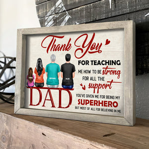Thank You For Teaching Me How To Be Strong Personalized Father Canvas Print - Poster & Canvas - GoDuckee