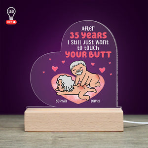 I Still Just Want To Touch - Gift For Couple - Led Light Wooden - Led Night Light - GoDuckee