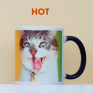 Custom Photo Magic Mug, Funny Gift For Cat Lovers, Cat Dad, Cat Mom - Magic Mug - GoDuckee