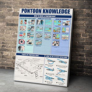 Pontoon Knowledge Poster - How To Drive A Pontoon Boat - Poster & Canvas - GoDuckee
