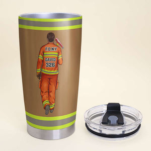 Personalized Firefighter Wine Tumbler - Have No Ambition In This World But One And That Is To Be A Fireman - Wine Tumbler - GoDuckee