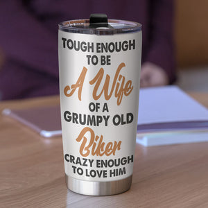 Personalized Biker Couple Tumbler - You Are My Ride Or Die - Old Grumpy Husband and Wife - Tumbler Cup - GoDuckee