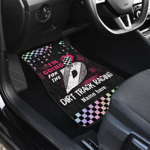 Personalized Dirt Track Racing Girl Car Mats - I'm Going For The Dirt Track Racing - Doormat - GoDuckee
