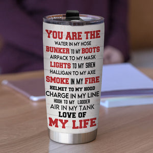 Personalized Firefighter Couple Tumbler - You And Me Forever - Tumbler Cup - GoDuckee