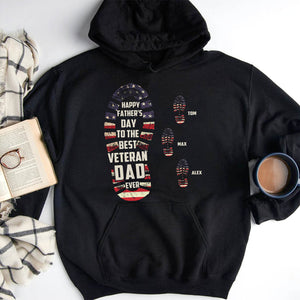 Happy Father's Day To The Best Veteran Dad Ever Personalized Father Shirt - Shirts - GoDuckee