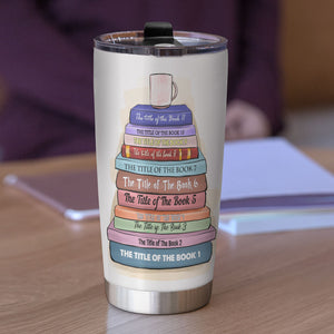 Custom Book Titles - Personalized Reading Girl Tumbler - Just One More Chapter - Tumbler Cup - GoDuckee