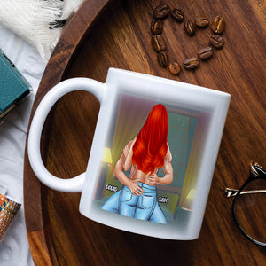 Personalized Naughty Couple Mug, Roses Are Red Violets Are Blue - Coffee Mug - GoDuckee