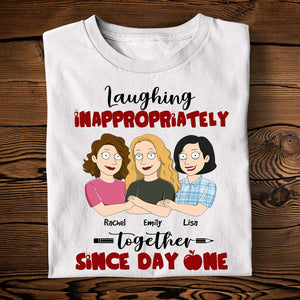 Laughing Inappropriately Together - Personalized Shirts - Gift For Besties - Shirts - GoDuckee