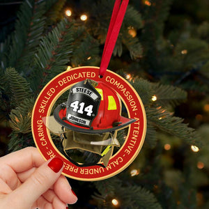 Firefighter Acrylic Shape Ornament, Christmas Tree Decor - Ornament - GoDuckee