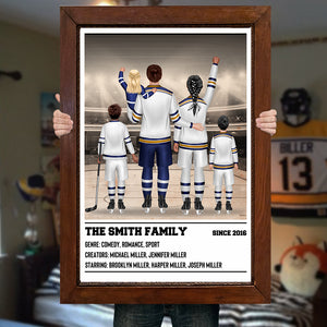 Personalized Hockey Minimalist Poster - Hockey Family Collage Art Print - Poster & Canvas - GoDuckee