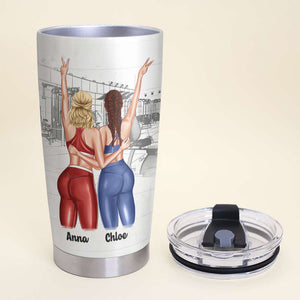 Personalized Gym Sister Tumbler Cup - Friends That Sweat Together Stay Together - Gym Besties - Tumbler Cup - GoDuckee