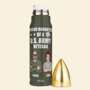 I'm No Just A Daddy's Little Girl, I'm A Veteran's Daughter Personalized Tumbler Cup - Water Bottles - GoDuckee