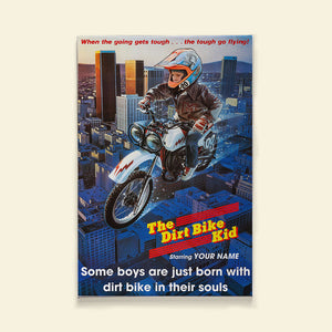 Personalized Motocross Wall Art The Dirt Bike Kid - Poster & Canvas - GoDuckee