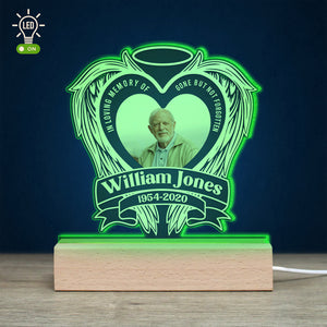 In Loving Memory Of Personalized 3d Led Light - Led Night Light - GoDuckee