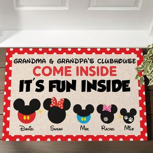 Come Inside It's Fun Inside, Personalized Family Doormat, Gift For Family - Doormat - GoDuckee
