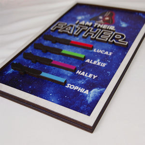 I Am Their Father, Personalized Layered Wood Sign Stand, Gifts for Dads - Wood Sign - GoDuckee