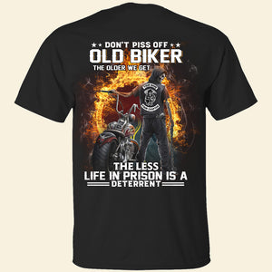 Don't Piss Off Old Biker Personalized Biker Shirt, Gift For Biker - Shirts - GoDuckee
