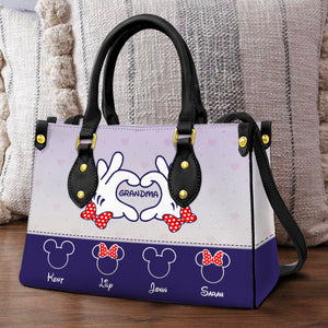 Grandma Personalized Leather Bag 03QHHN060223 - Leather Bag - GoDuckee