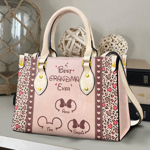 Grandma Personalized Leather Bag 04QHLH080223 - Leather Bag - GoDuckee