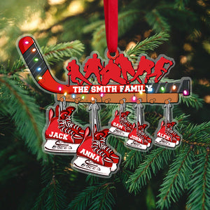 Hockey Family Personalized Custom Shape Ornament, Christmas Gift - Ornament - GoDuckee
