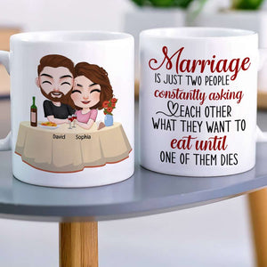 Marriage Is Just Two People, Personalized Tumbler, Gift For Couple - Coffee Mug - GoDuckee