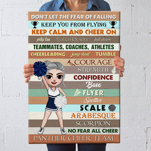 Personalized Cheerleading Girl Poster - Don't Let The Fear Of Falling Keep You From Flying - Poster & Canvas - GoDuckee