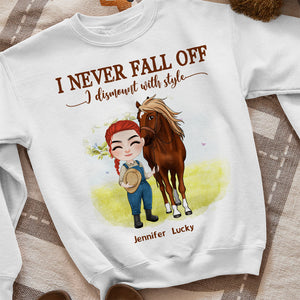 I Never Fall Off I Dismount With Style Shirt Hoodie Sweatshirt - Shirts - GoDuckee