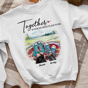 Couple Shoes And Driver Car 01QHHN071222 T-shirt Hoodie Sweatshirt - Shirts - GoDuckee