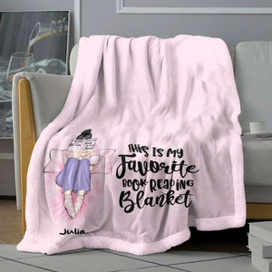 This Is My Favorite Book Reading, Girl Reading Blanket - Blanket - GoDuckee