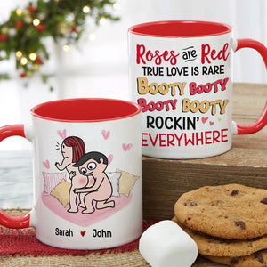 Roses Are Red, True Love is Rare, Personalized Couple Mug, Gift For Couple - Coffee Mug - GoDuckee
