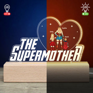 Mom 07snqn310323tm Personalized 3D Led Light Wooden Base - Led Night Light - GoDuckee