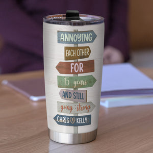 Personalized Old Couple Tumbler - My Favorite Place In All The World Is Next To You - Tumbler Cup - GoDuckee