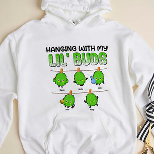 Hanging With My Lil' Buds, Personalized Shirt, Gift For Dad, Father's Day Gift, Dad's Little Buds - Shirts - GoDuckee