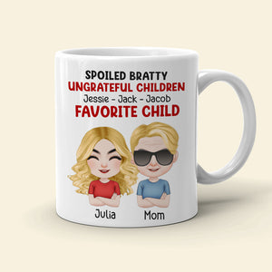 Dear Mom, Thanks For Putting Up With Those Bratty Children - Personalized Mug - Gift For Mom - Coffee Mug - GoDuckee