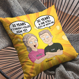 Personalized Elder Couple Pillow Old Man And Woman - Pillow - GoDuckee