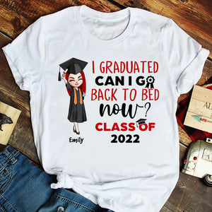 Personalized Graduation Shirts - I Graduated Can I Go Back To Bed Now? - Shirts - GoDuckee