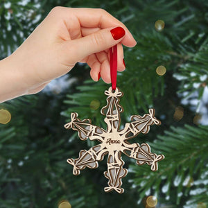 Ballet Pointe Shoes, Personalized 2 Layered Mix Ornament, Christmas Gift - Ornament - GoDuckee