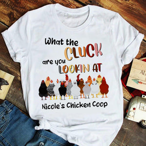 What The Cluck Are You Lookin At, Chicken Look At Me Shirt Hoodie Sweatshirt - Shirts - GoDuckee