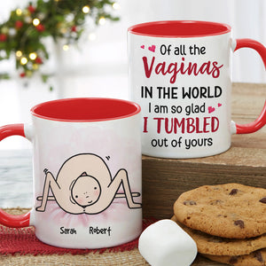 Of All The Vaginas, Gift For Mom, Personalized Mug, Mother and Child Mug, Mother's Day Gift - Coffee Mug - GoDuckee