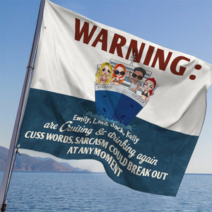 Cruising Warning - Personalized House Flag - Flag - GoDuckee