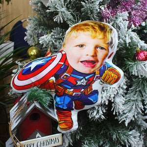 Boy, Custom Face Pillow, Love Family - Pillow - GoDuckee