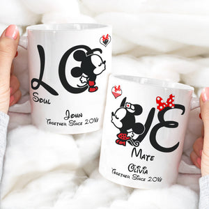 Personalized Mouse Couple Mug, Gift For Couples - Coffee Mug - GoDuckee