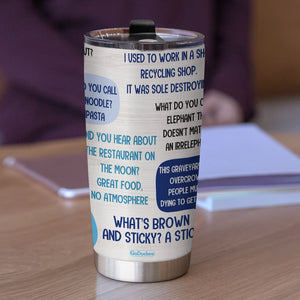 Personalized Drinking EMT Dad Tumbler - Emergency Dad Jokes - Tumbler Cup - GoDuckee