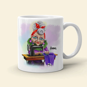 The Only Thing I Love More Than Sewing Is Being A Grandma Personalized Sewing Grandma Mug - Coffee Mug - GoDuckee