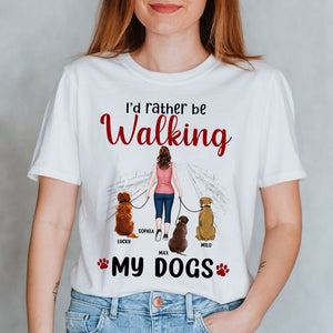 I'd Rather Be, Personalized Shirt, Gift For Dog Lover - Shirts - GoDuckee